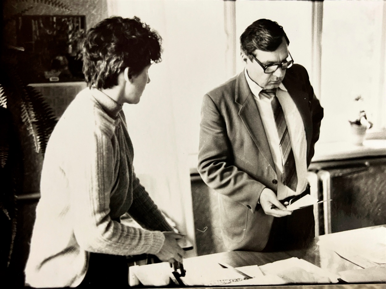 Тамара Шаворська з колишнім редактором газети Павлом Тимошенком 