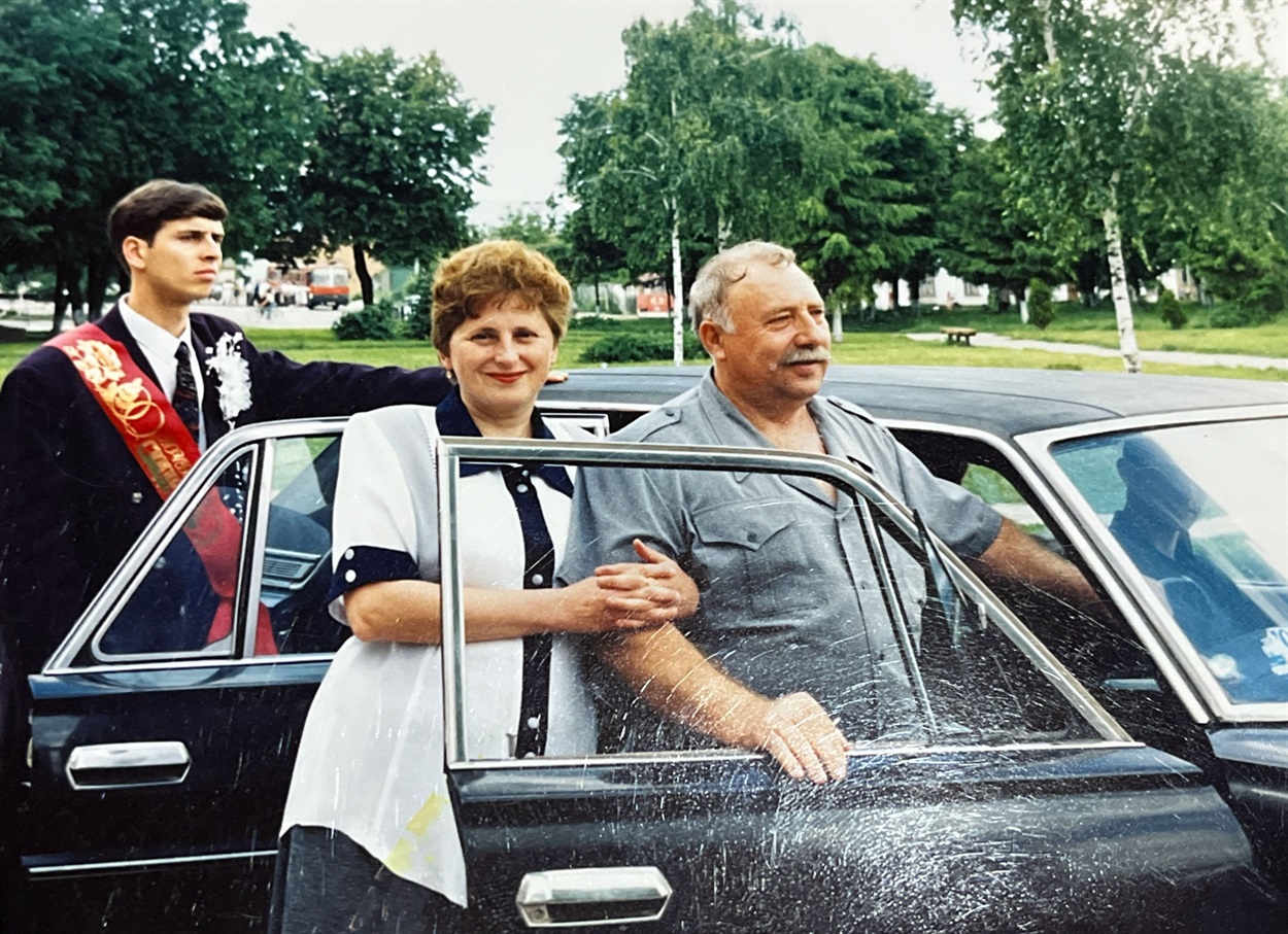 Тамара Шаворська, редакторка газети "Подільський край" з покійним чоловіком 