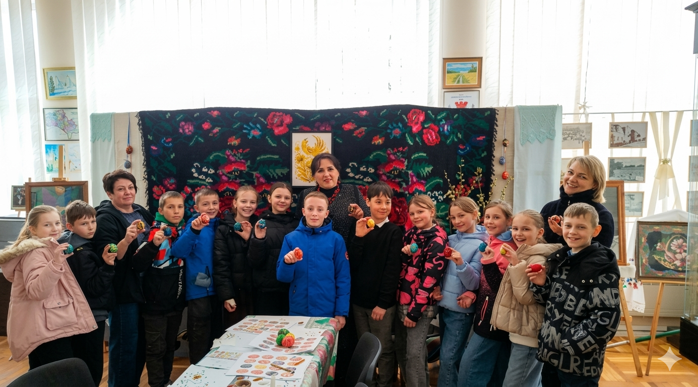 Писанки і перший досвід: у Барському музеї провели великодній майстер-класи для дітей