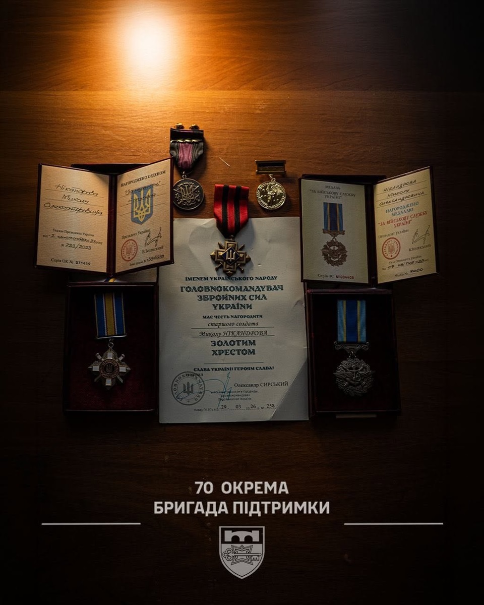 Від оборони Києва до Запорізького напрямку. Старший солдат Микола Нікандров отримав відзнаки